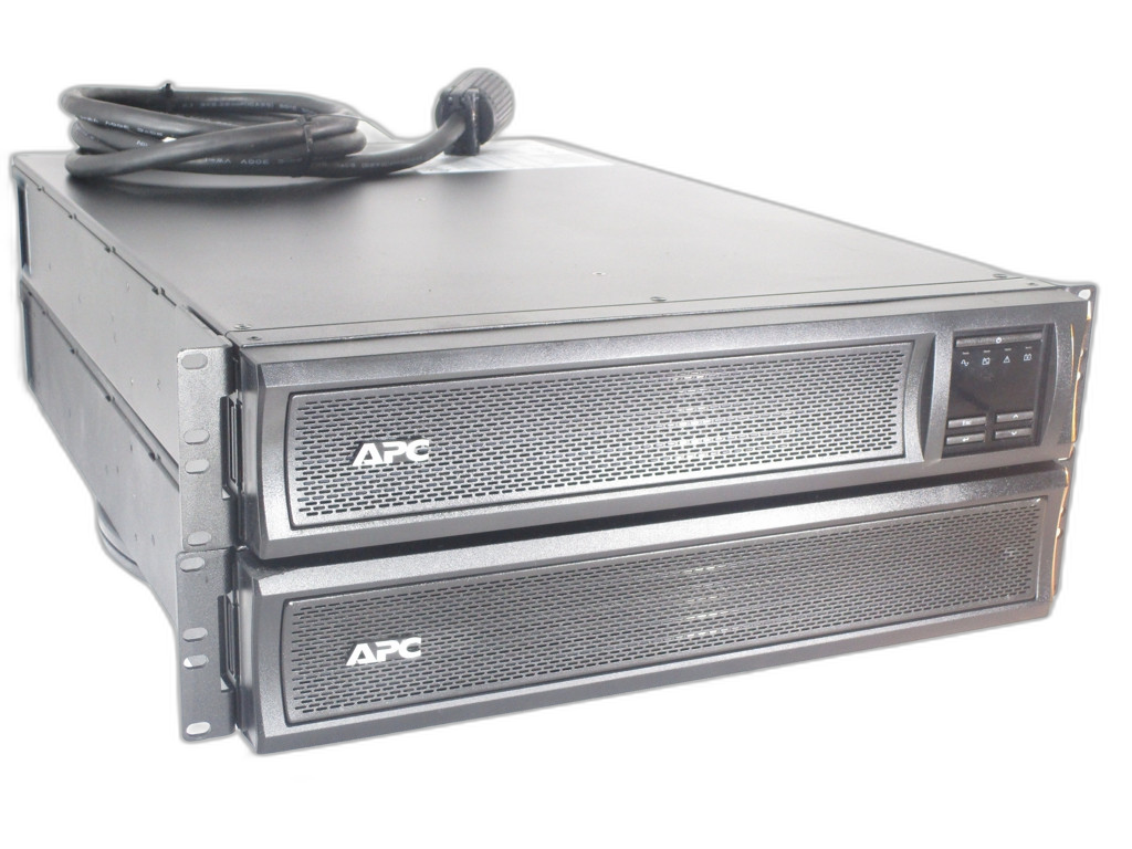 SMX2000RMLV2U+SMX120RMBP2U ~ 2000va APC SmartUPS LCD (120v - 4U Combo w/Rails and Transformer Pack) - Refurbished